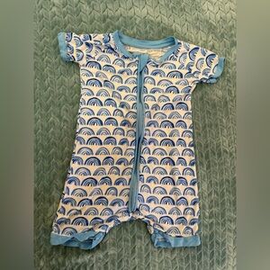 Little Sleepies Blue and White Rainbow shorty